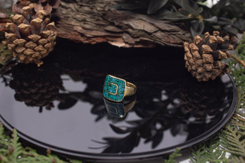 Brass Micro Mosaic Ring - Image 5