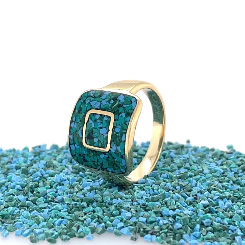 Brass Micro Mosaic Ring