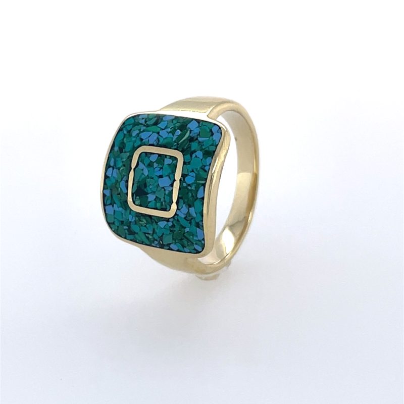 Brass Micro Mosaic Ring - Image 2