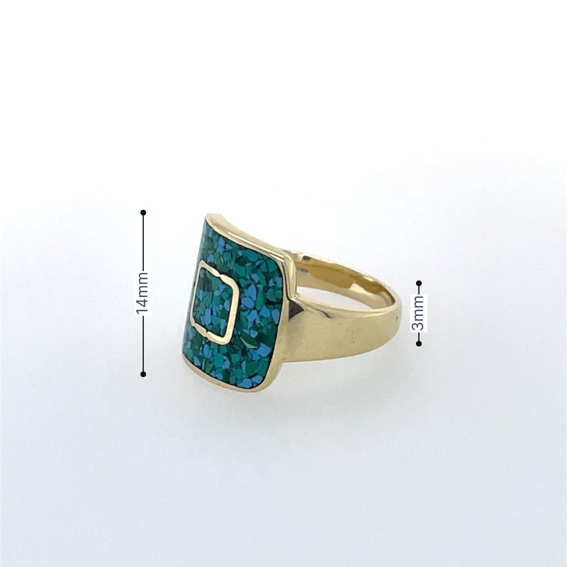 Brass Micro Mosaic Ring - Image 3