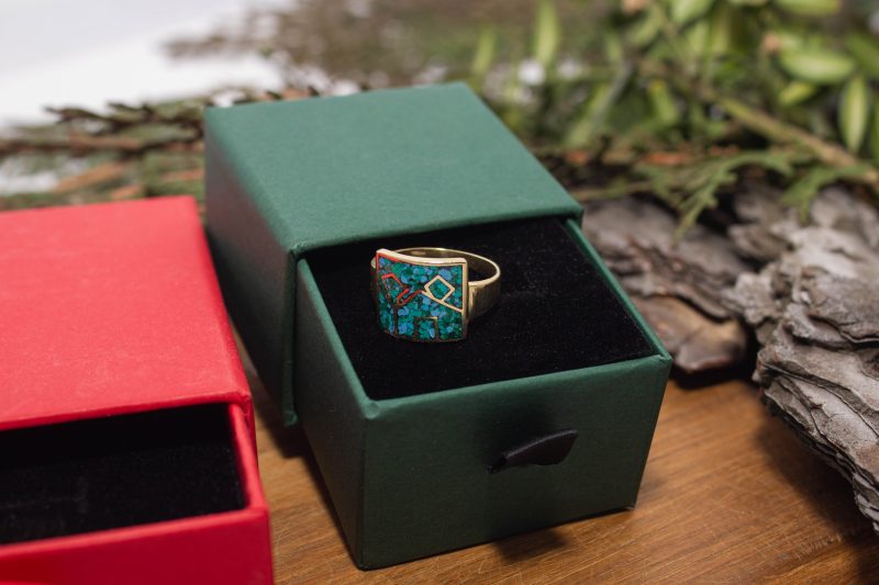 Brass Micro Mosaic Ring - Image 6