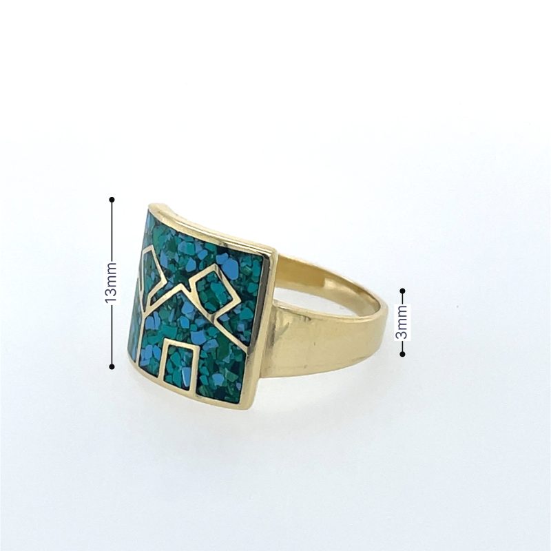 Brass Micro Mosaic Ring - Image 3