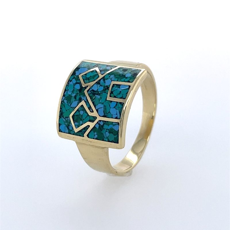 Brass Micro Mosaic Ring - Image 2
