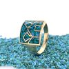 Brass Micro Mosaic Ring