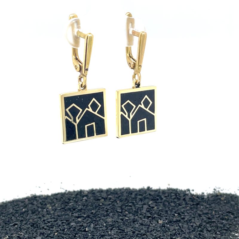 Brass Micro Mosaic Earring