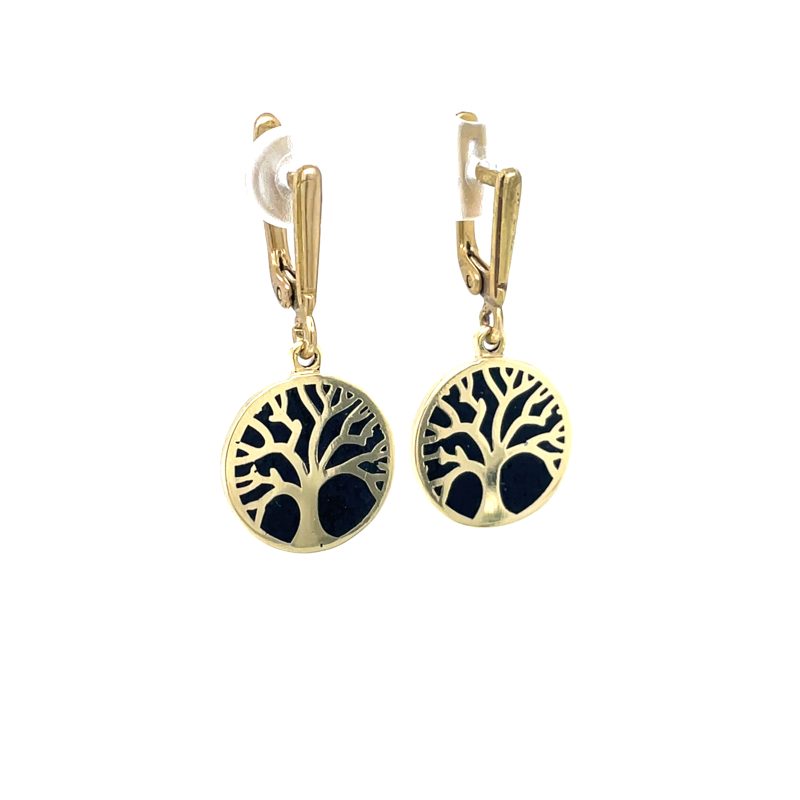Brass Micro Mosaic Earring - Image 2