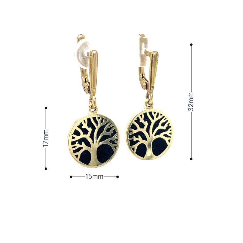 Brass Micro Mosaic Earring - Image 3