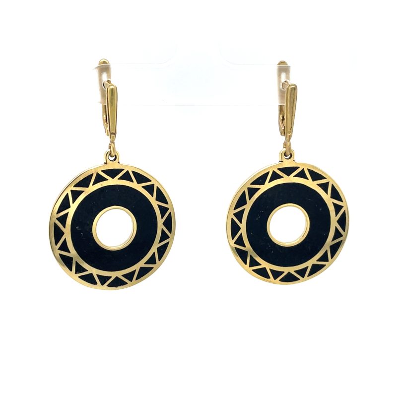 Brass Micro Mosaic Earring - Image 2
