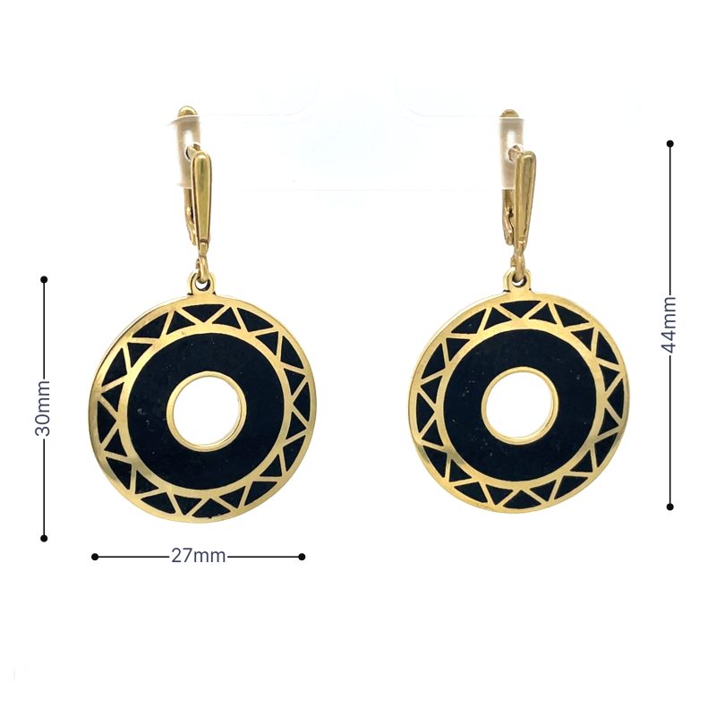 Brass Micro Mosaic Earring - Image 3