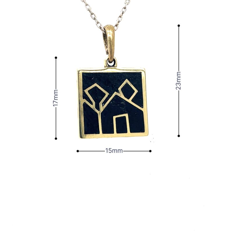 Brass Micro Mosaic Necklace - Image 3