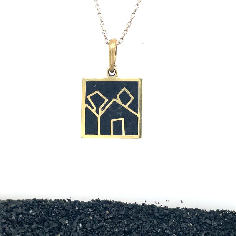 Brass Micro Mosaic Necklace