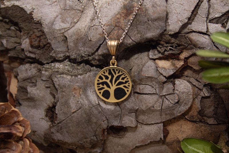 Brass Micro Mosaic Necklace - Image 4