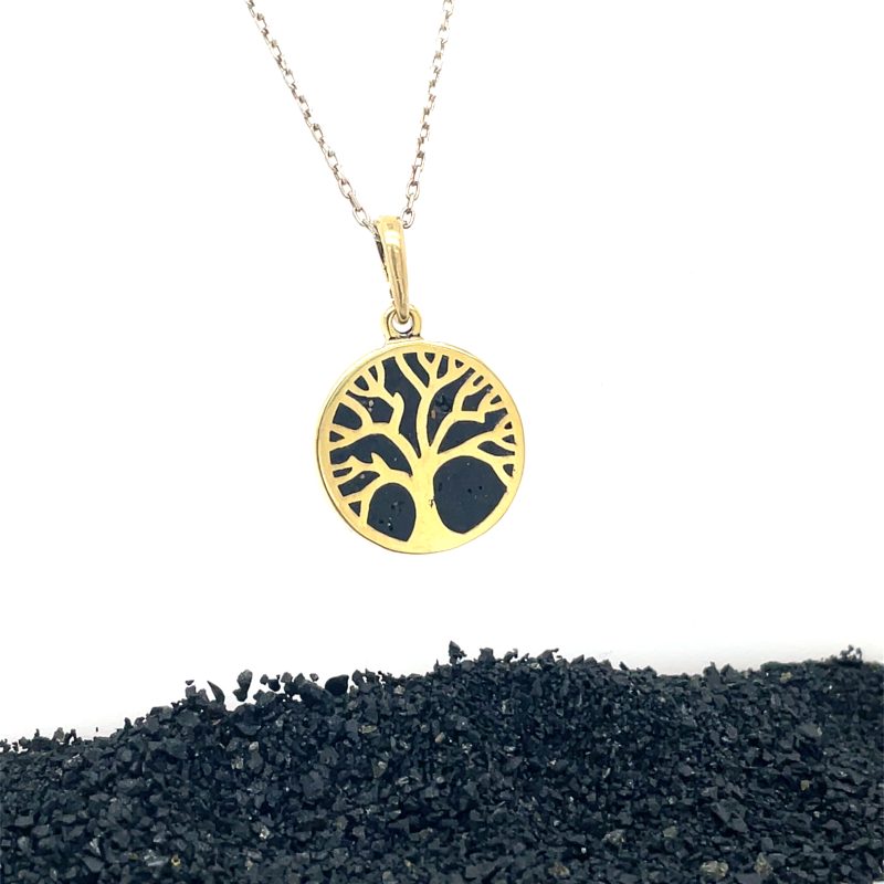 Brass Micro Mosaic Necklace