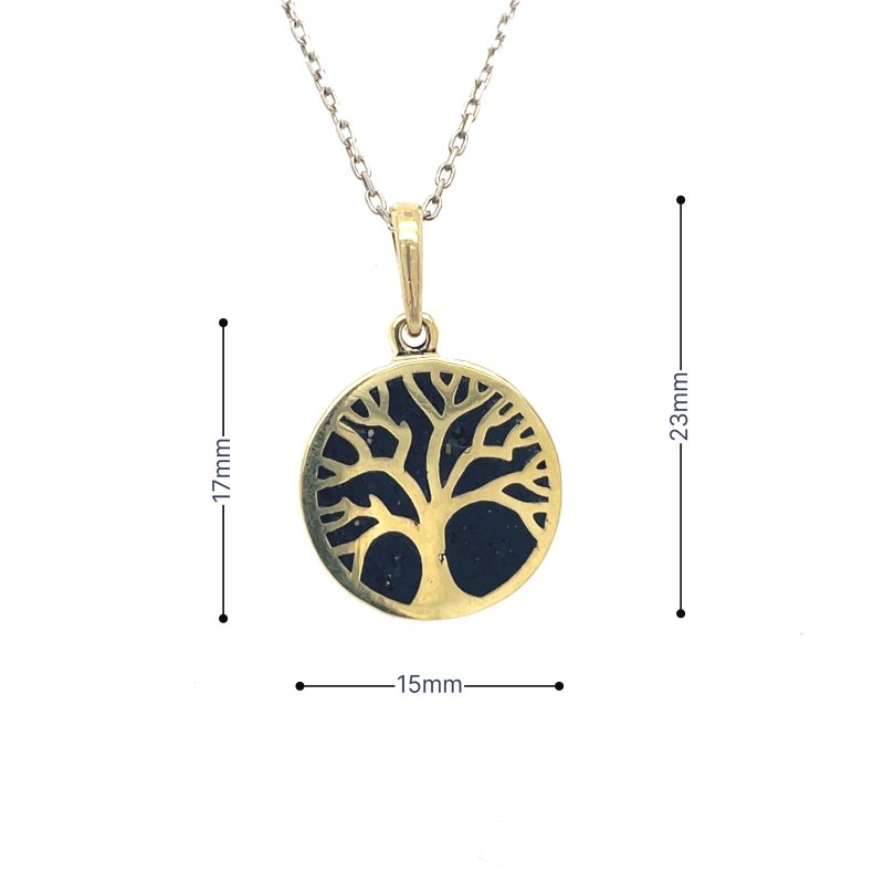 Brass Micro Mosaic Necklace - Image 2