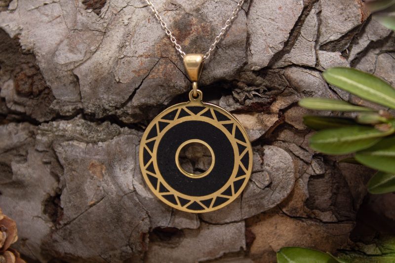 Brass Micro Mosaic Necklace - Image 3