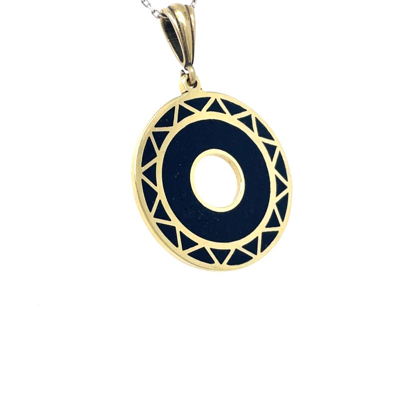 Brass Micro Mosaic Necklace - Image 2