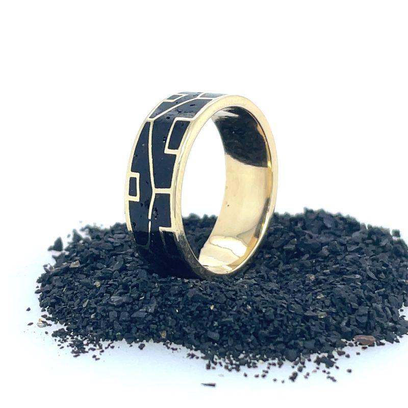 Brass Micro Mosaic Ring