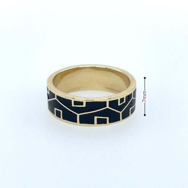 Brass Micro Mosaic Ring - Image 3