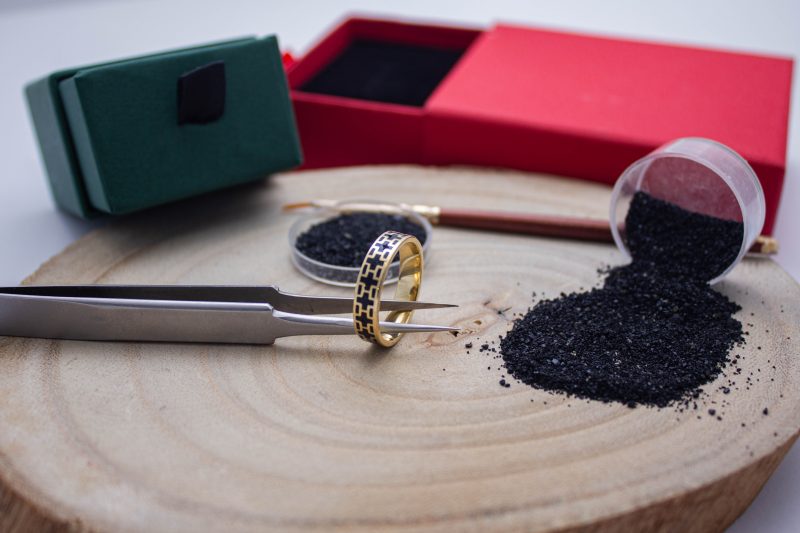 Brass Micro Mosaic Ring - Image 4