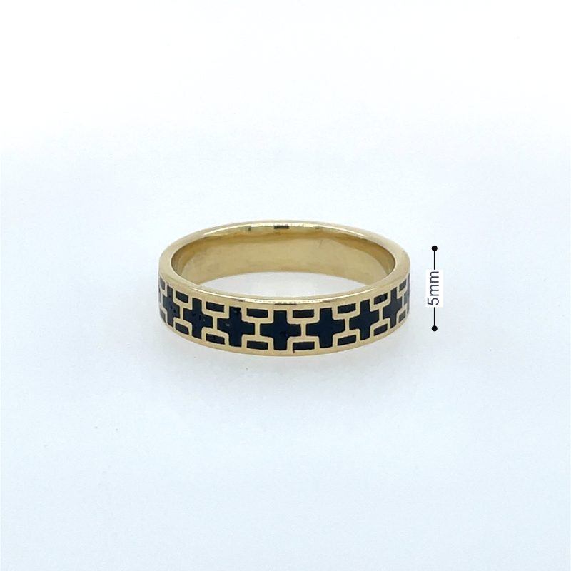 Brass Micro Mosaic Ring - Image 3