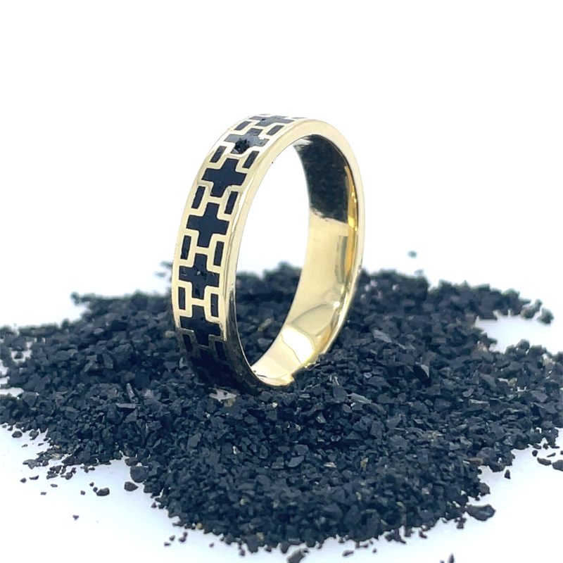 Brass Micro Mosaic Ring