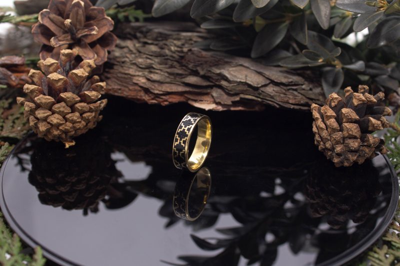 Brass Micro Mosaic Ring - Image 5