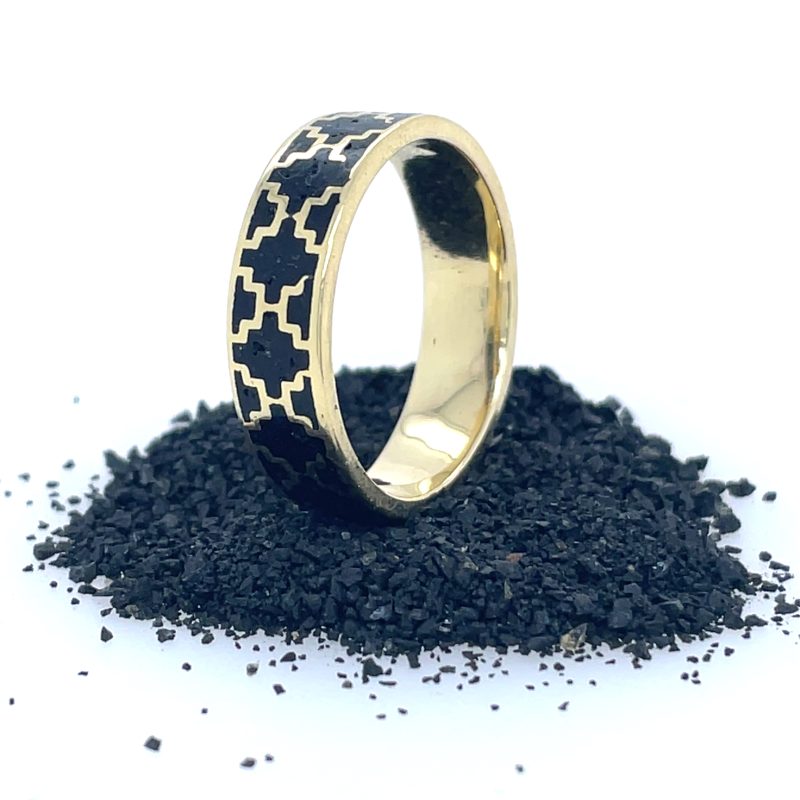 Brass Micro Mosaic Ring