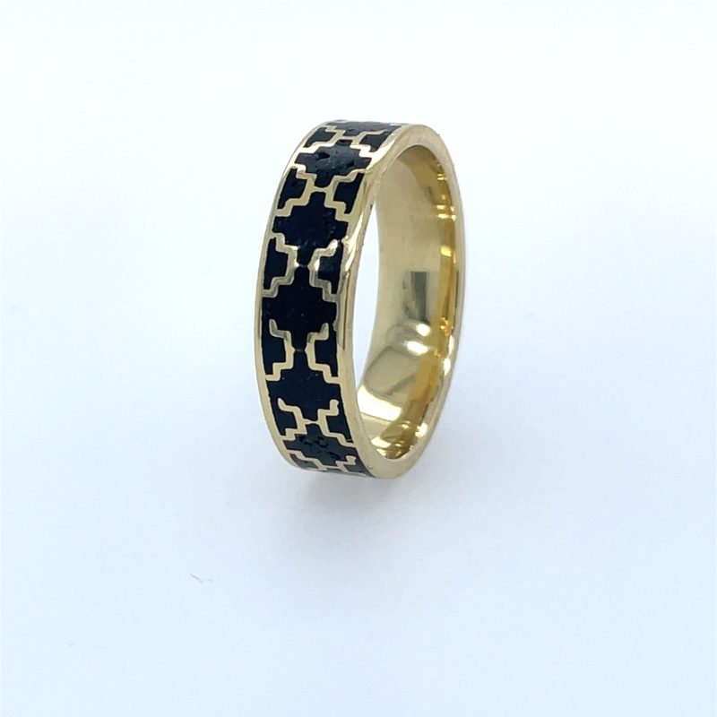 Brass Micro Mosaic Ring - Image 2