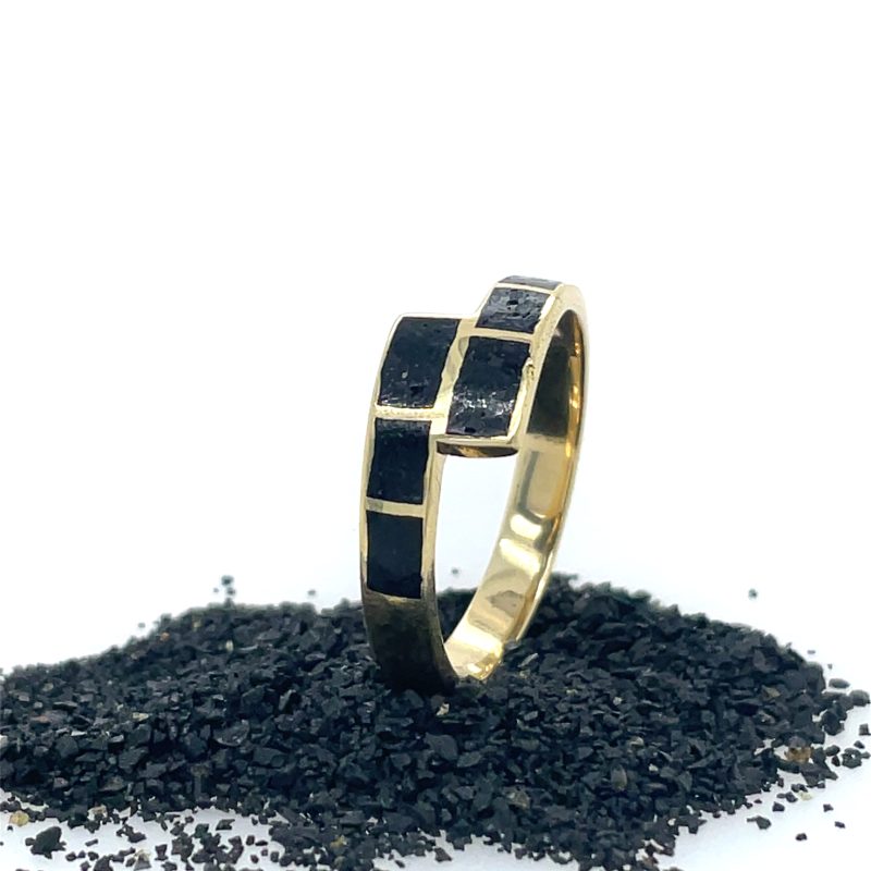 Brass Micro Mosaic Ring