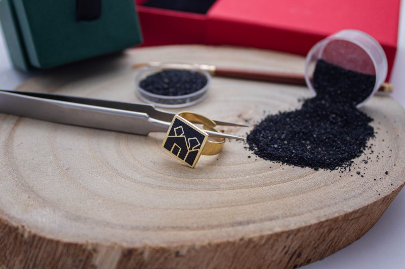 Brass Micro Mosaic Ring - Image 4