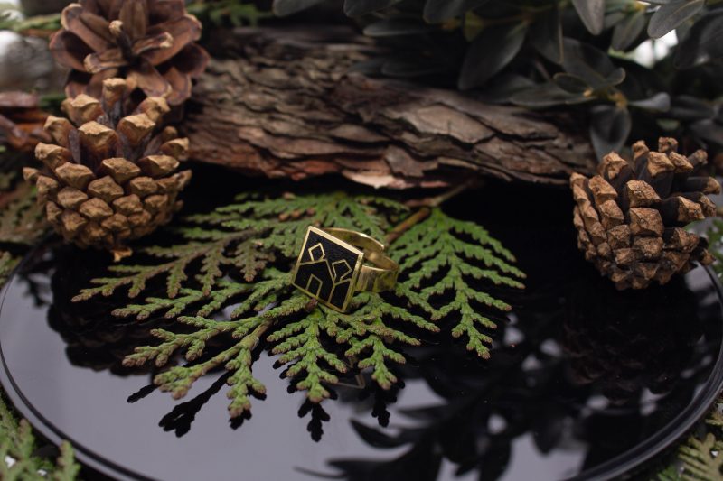 Brass Micro Mosaic Ring - Image 5