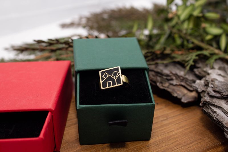 Brass Micro Mosaic Ring - Image 6