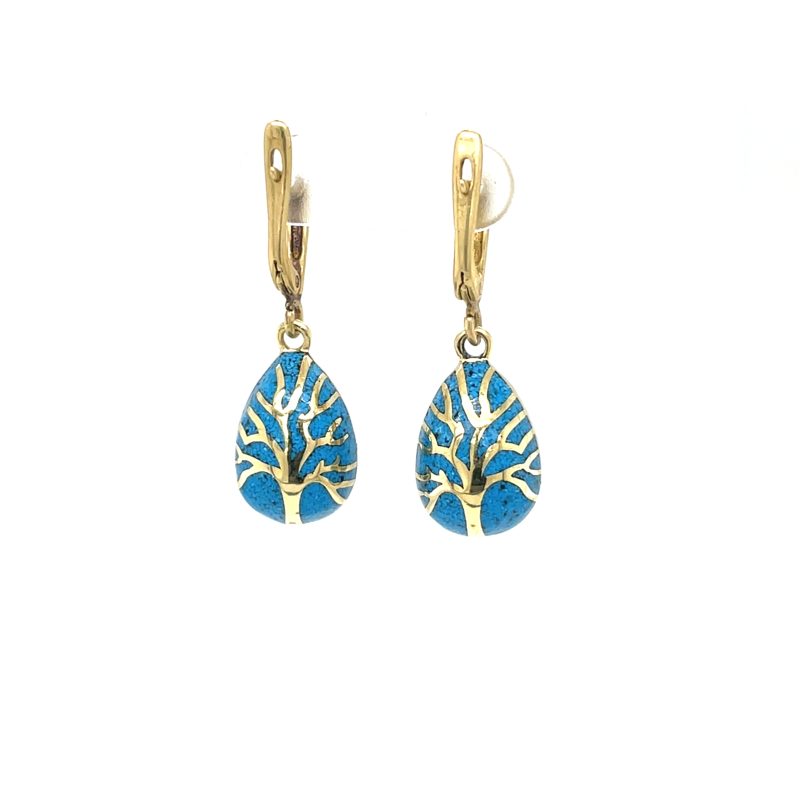 Brass Micro Mosaic Earring - Image 2