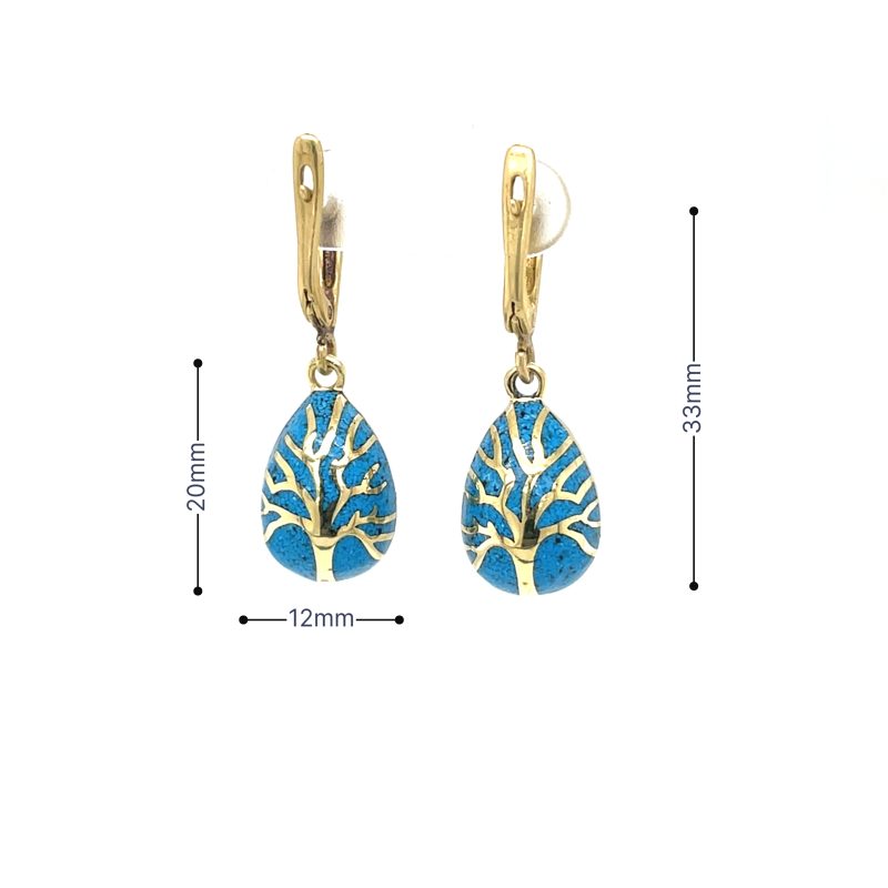 Brass Micro Mosaic Earring - Image 3