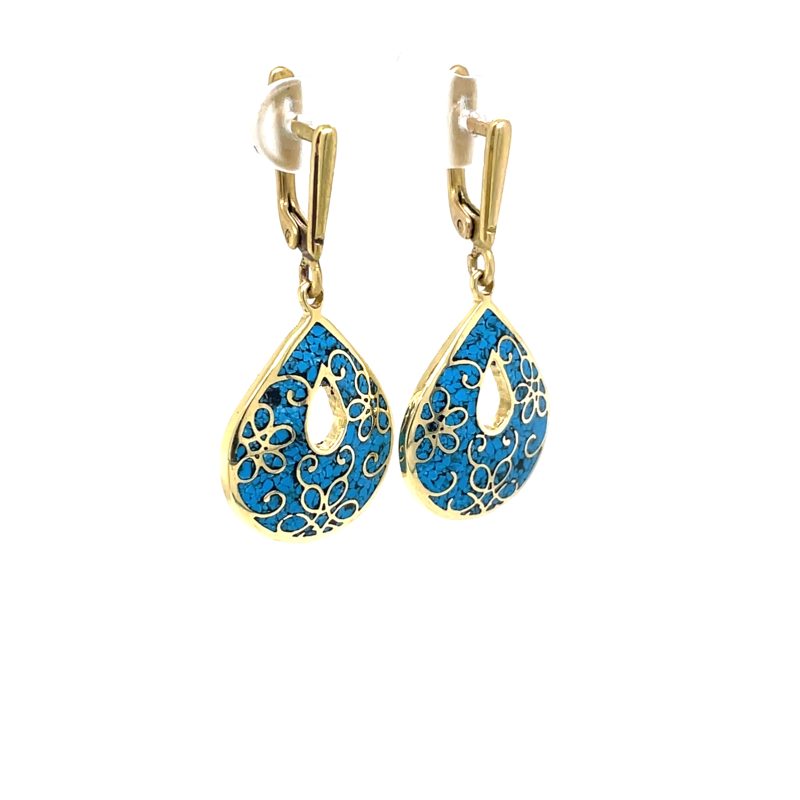 Brass Micro Mosaic Earring - Image 2