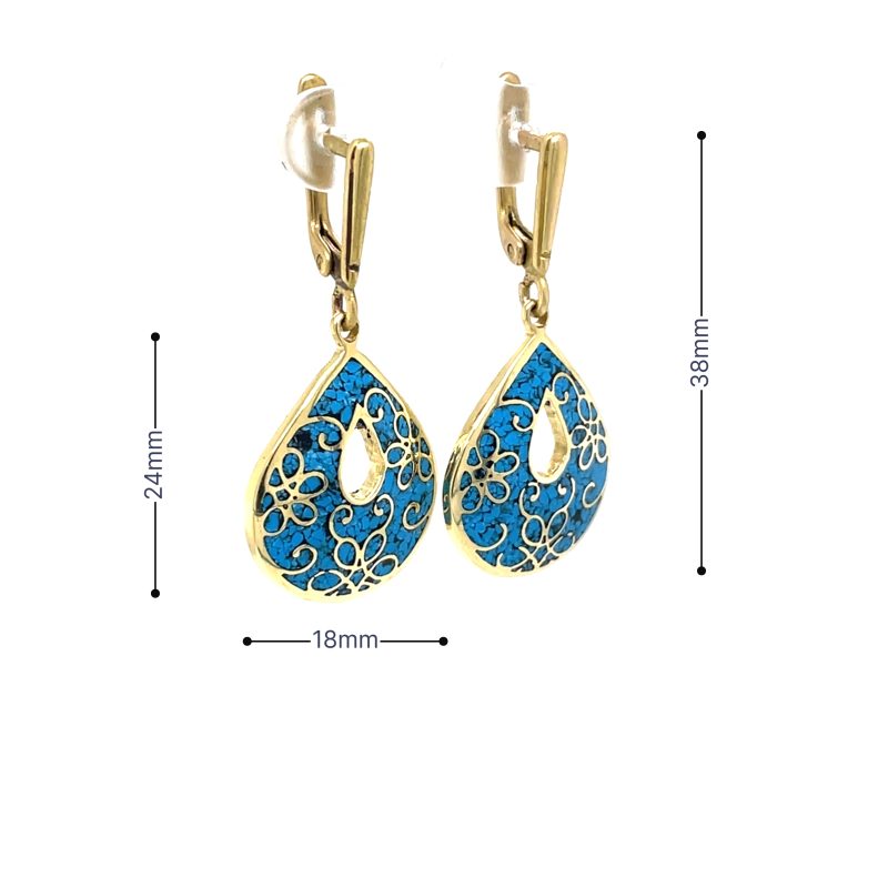Brass Micro Mosaic Earring - Image 3