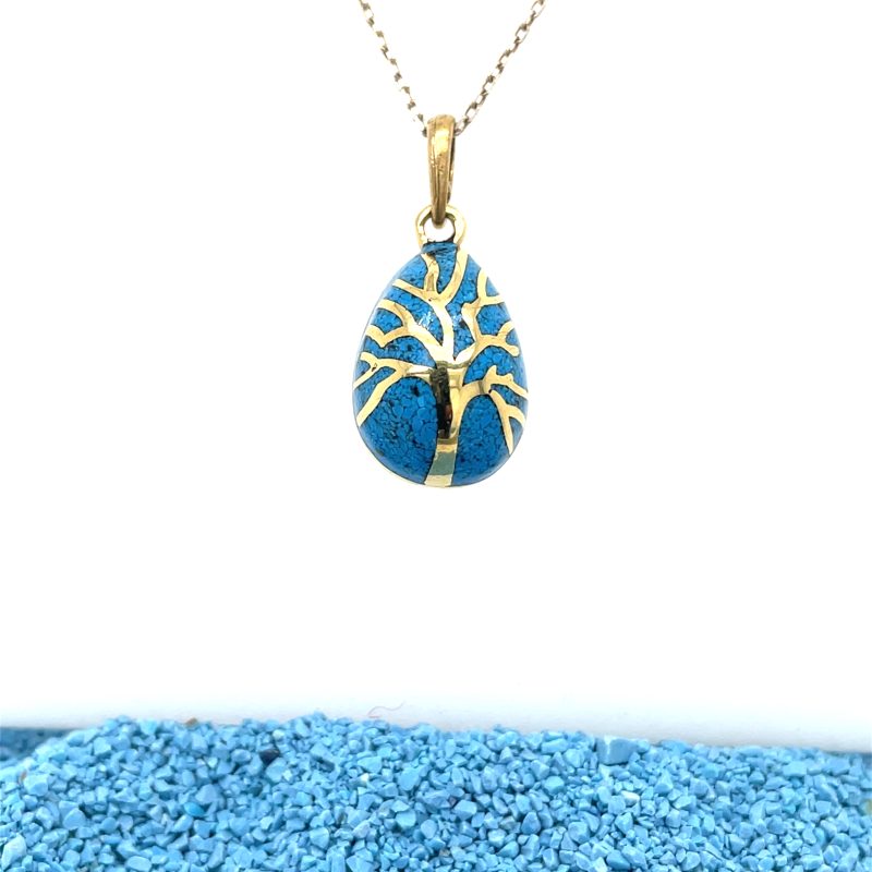 Brass Micro Mosaic Necklace