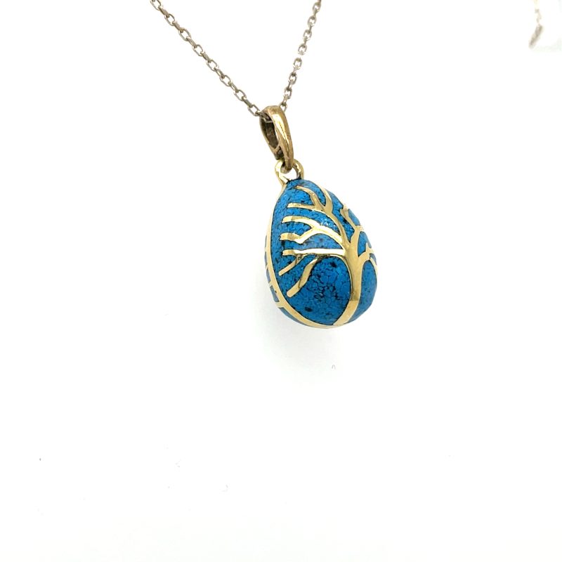 Brass Micro Mosaic Necklace - Image 2