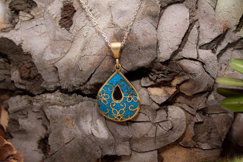 Brass Micro Mosaic Necklace - Image 4