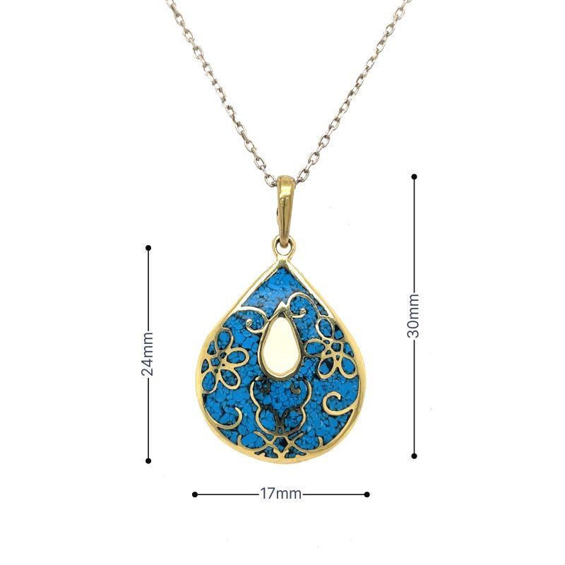 Brass Micro Mosaic Necklace - Image 3