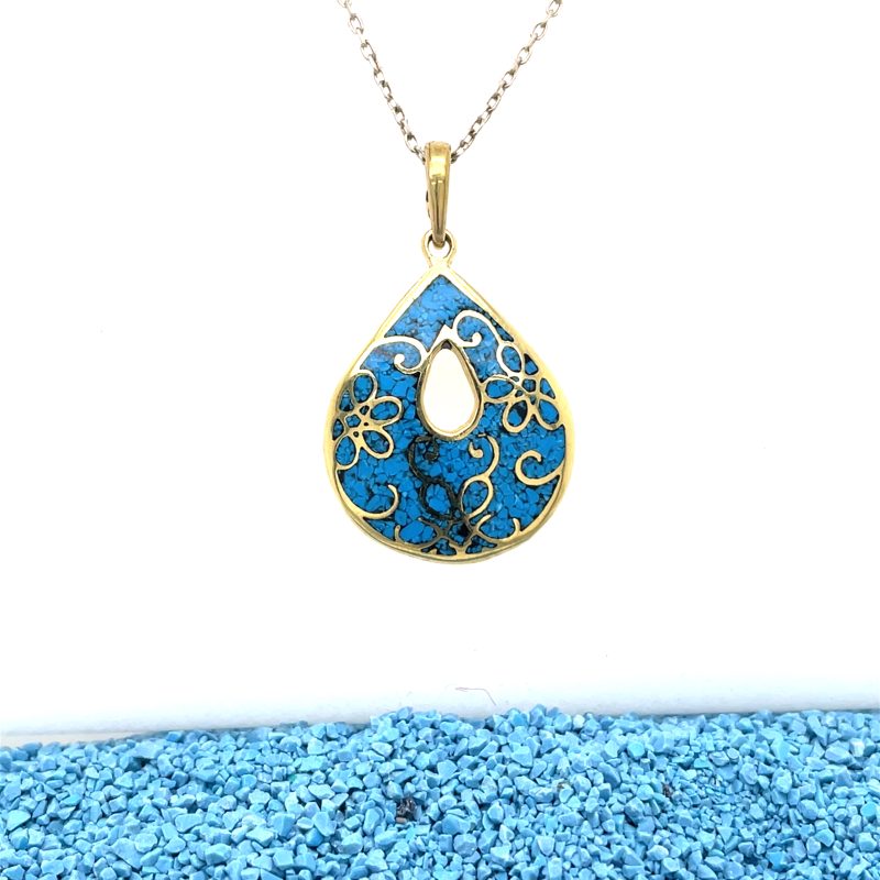 Brass Micro Mosaic Necklace