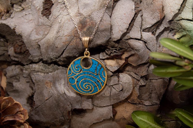 Brass Micro Mosaic Necklace - Image 4