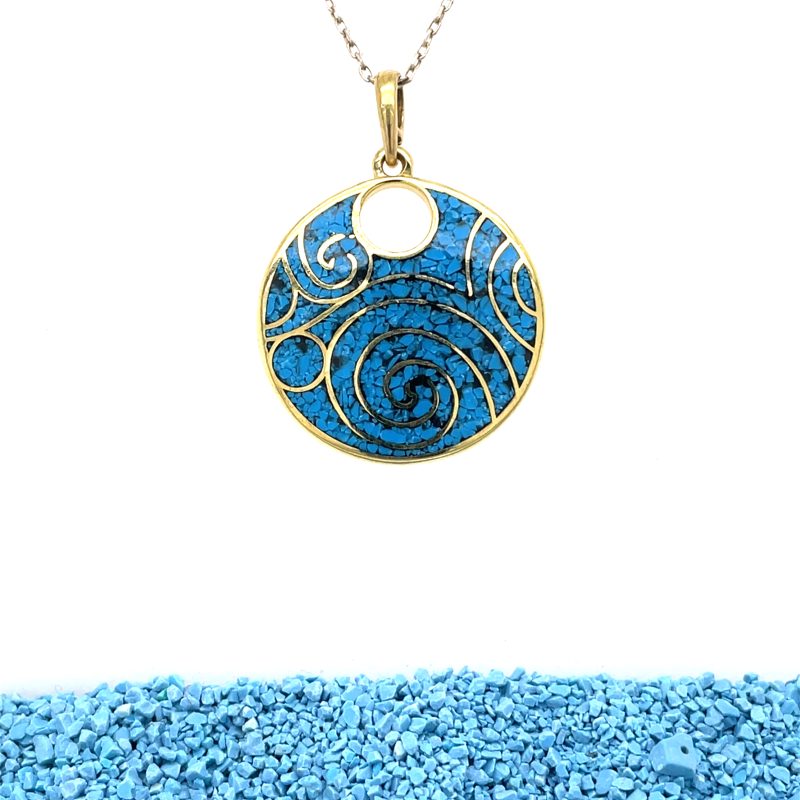 Brass Micro Mosaic Necklace