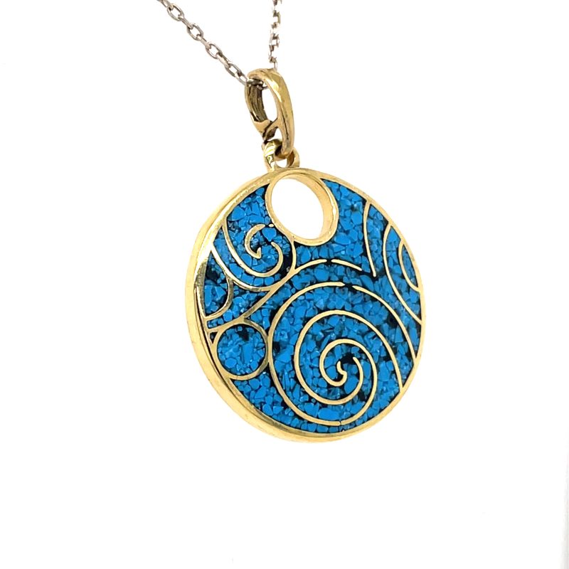 Brass Micro Mosaic Necklace - Image 2