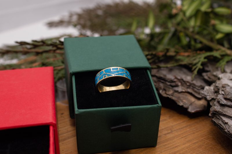 Brass Micro Mosaic Ring - Image 6