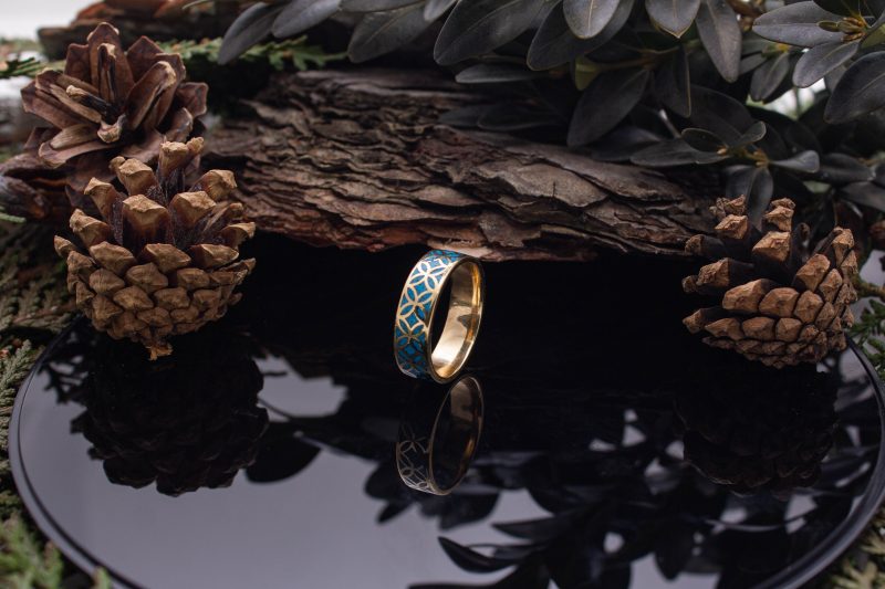 Brass Micro Mosaic Ring - Image 5