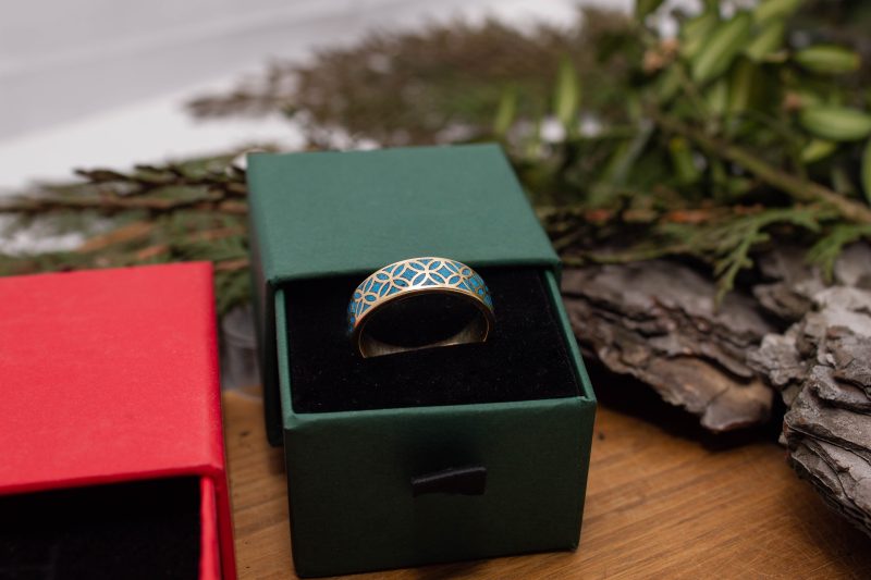 Brass Micro Mosaic Ring - Image 6