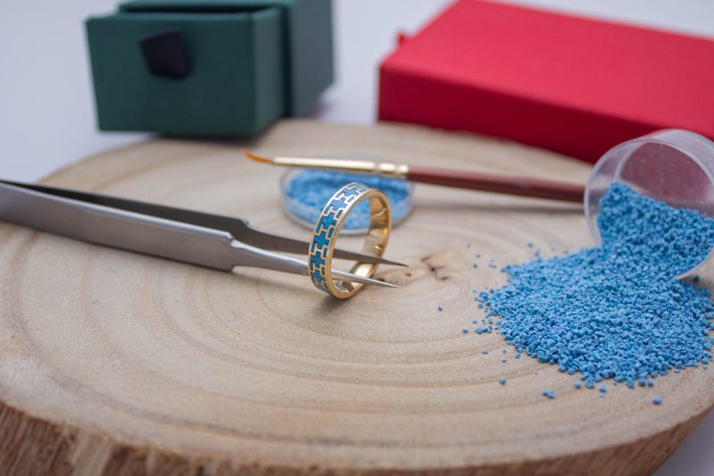 Brass Micro Mosaic Ring - Image 4