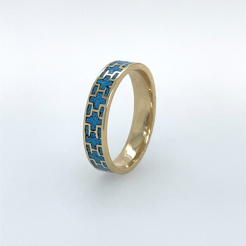 Brass Micro Mosaic Ring - Image 2