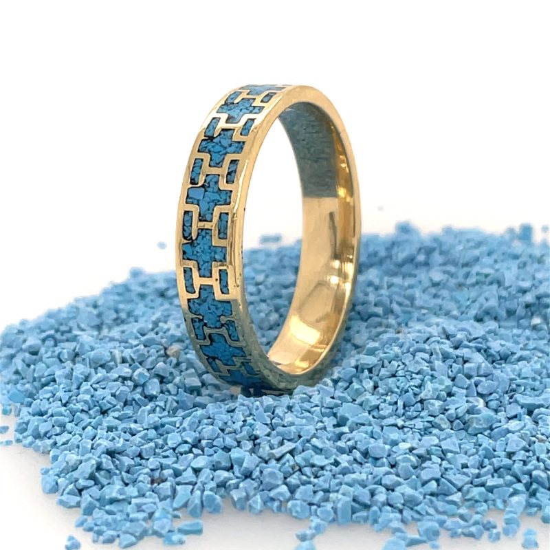 Brass Micro Mosaic Ring